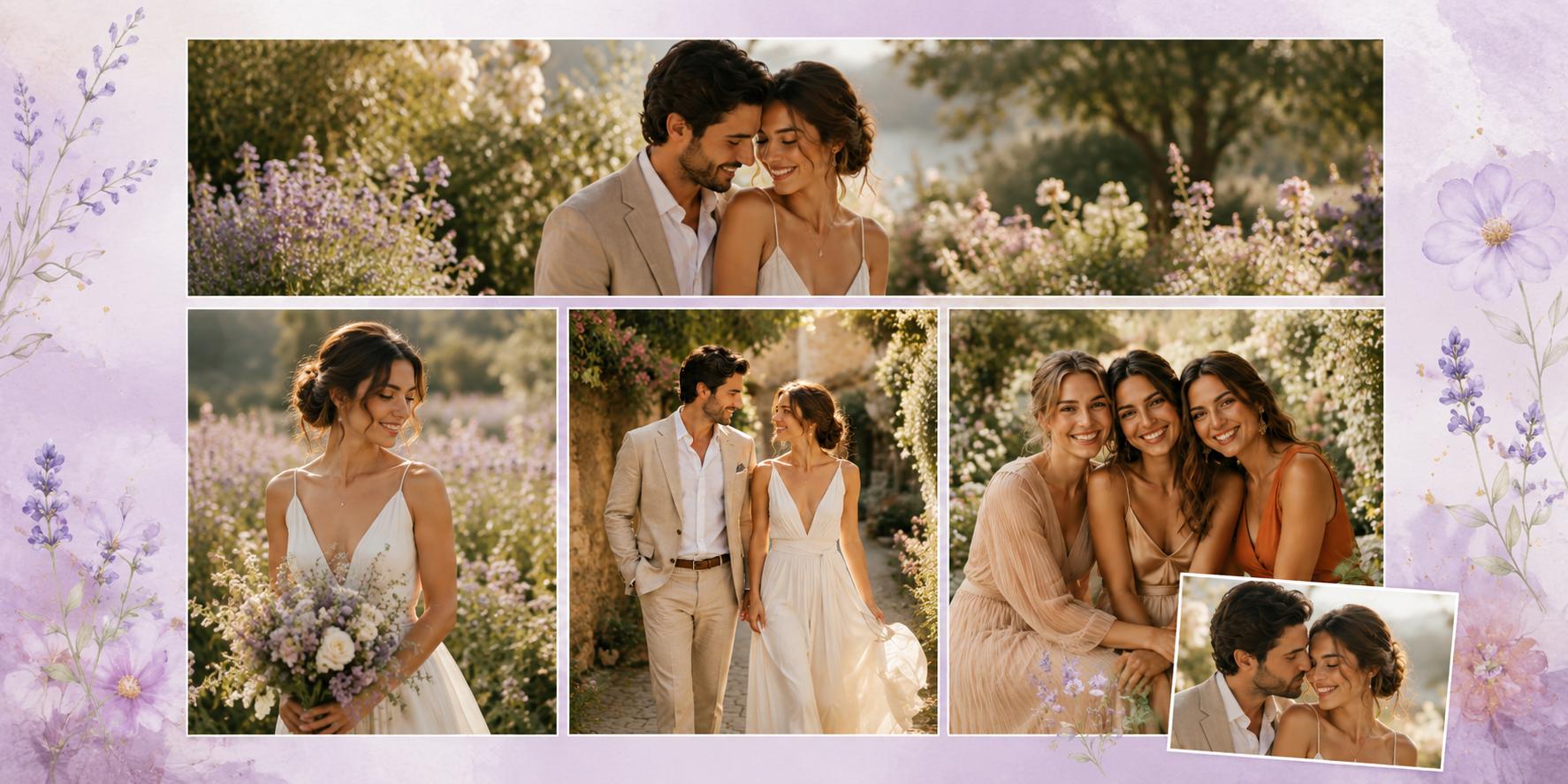 Colaj nunta lavanda romantic